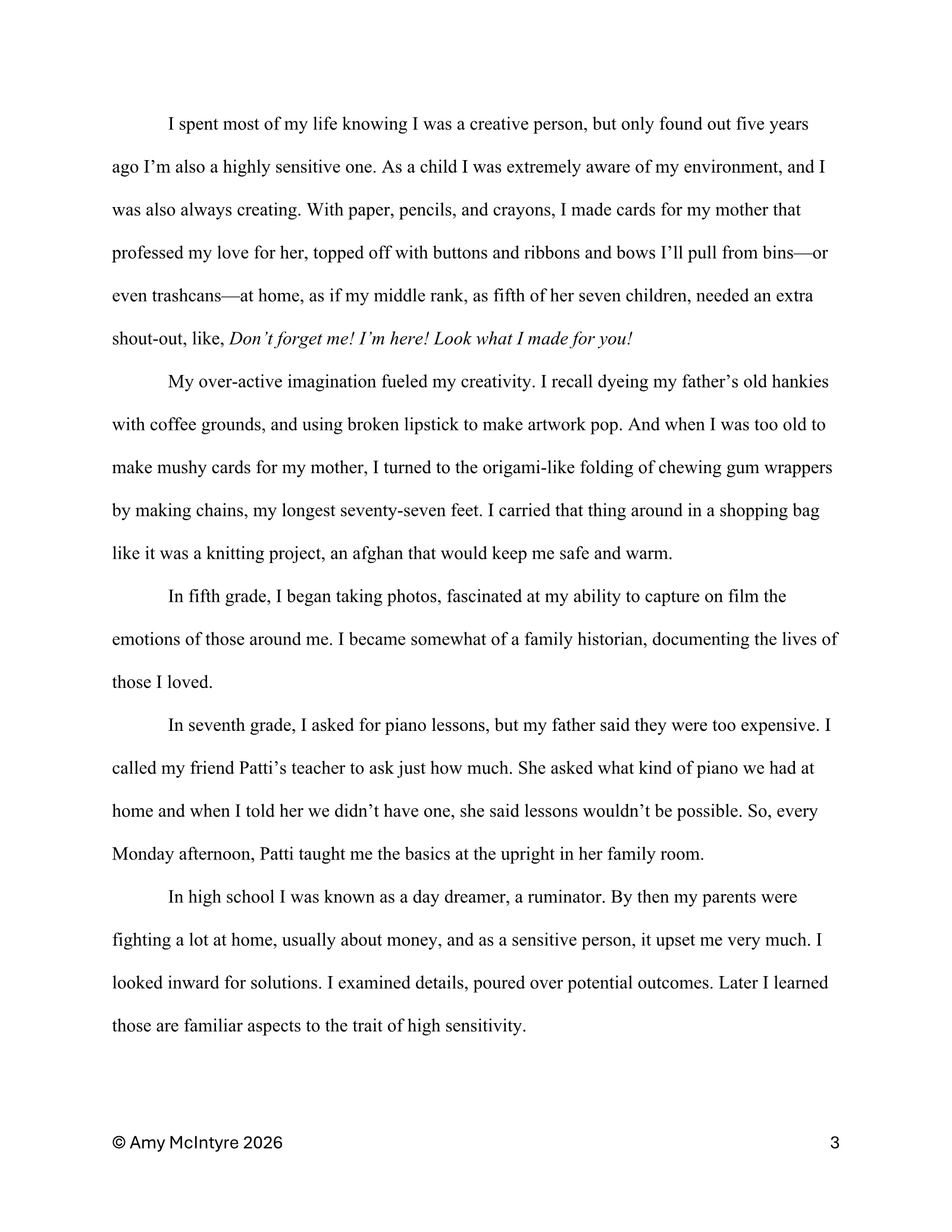 Page 3 of Born to Create