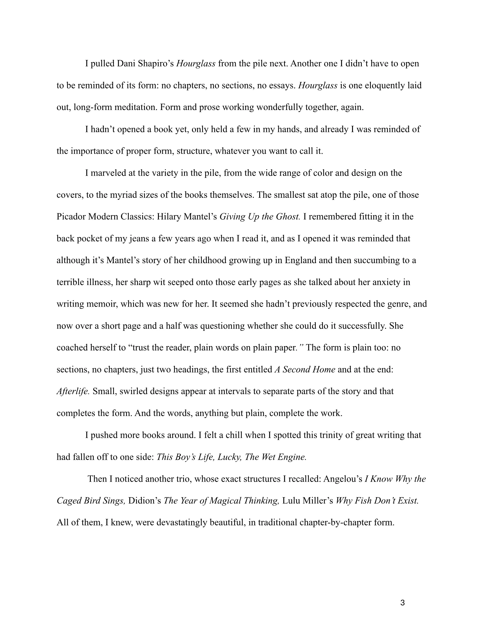 Page 3 of Organization in Memoir