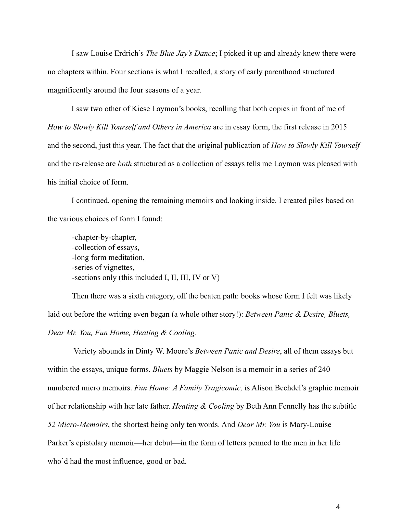 Page 4 of Organization in Memoir