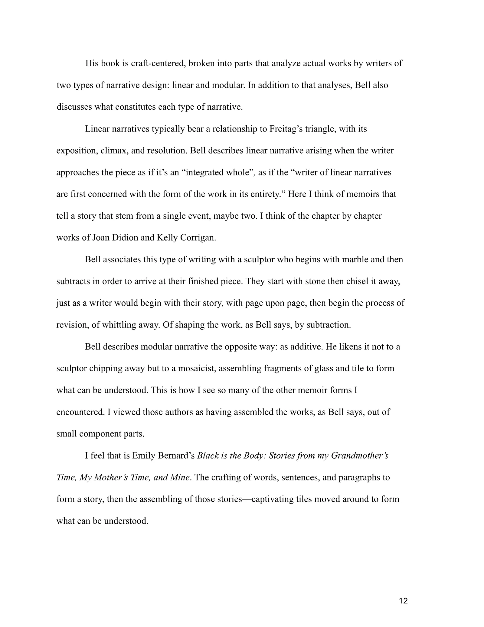 Page 12 of Organization in Memoir