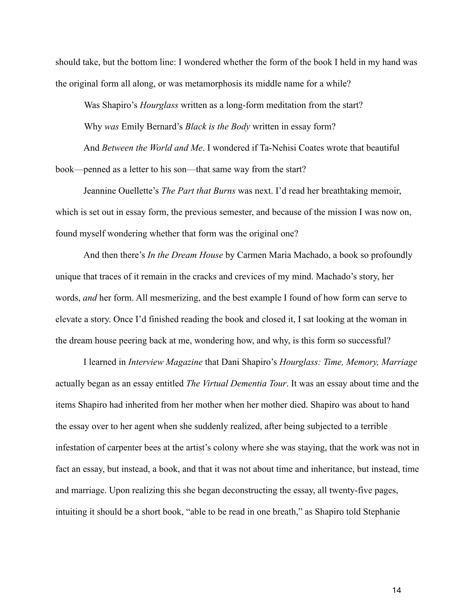 Page 14 of Organization in Memoir