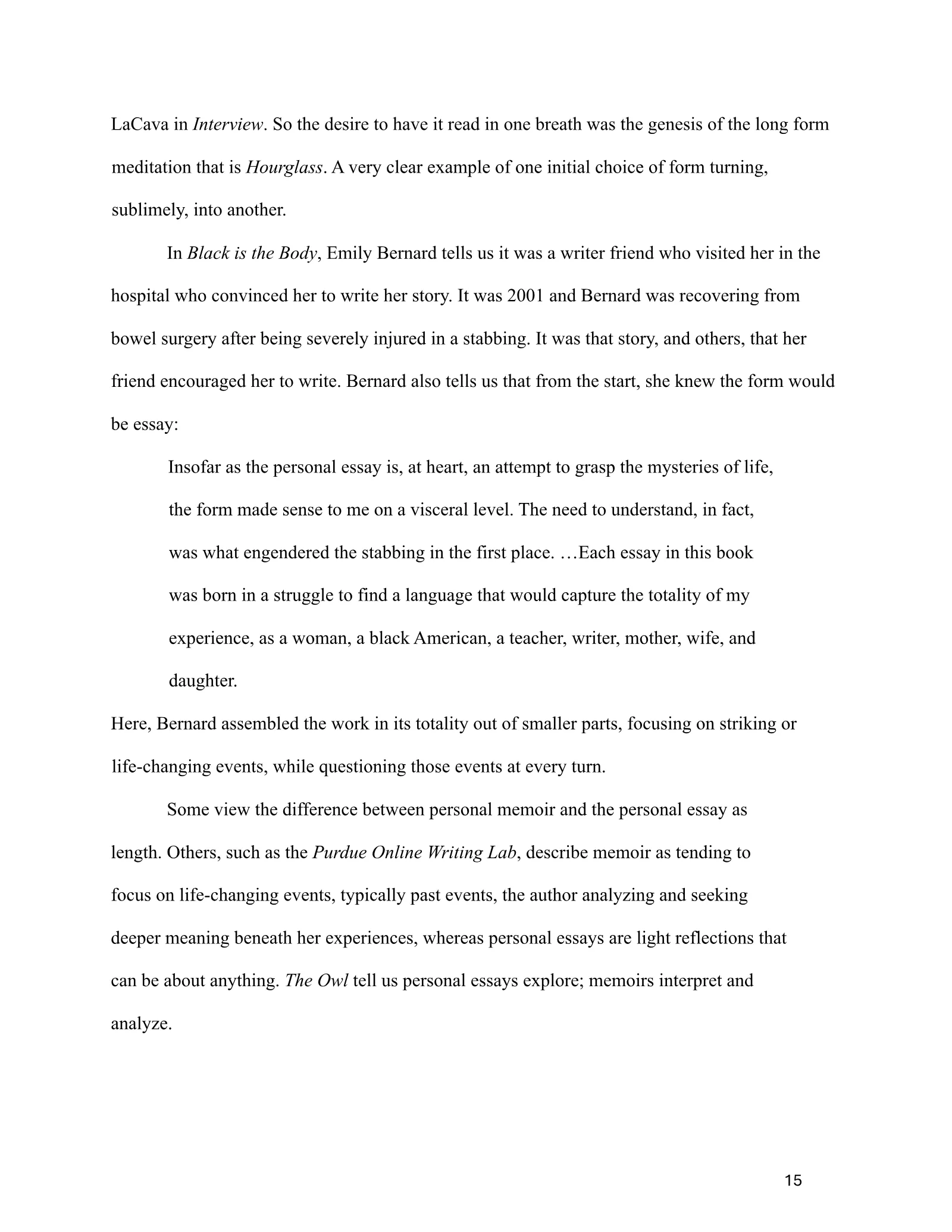 Page 15 of Organization in Memoir