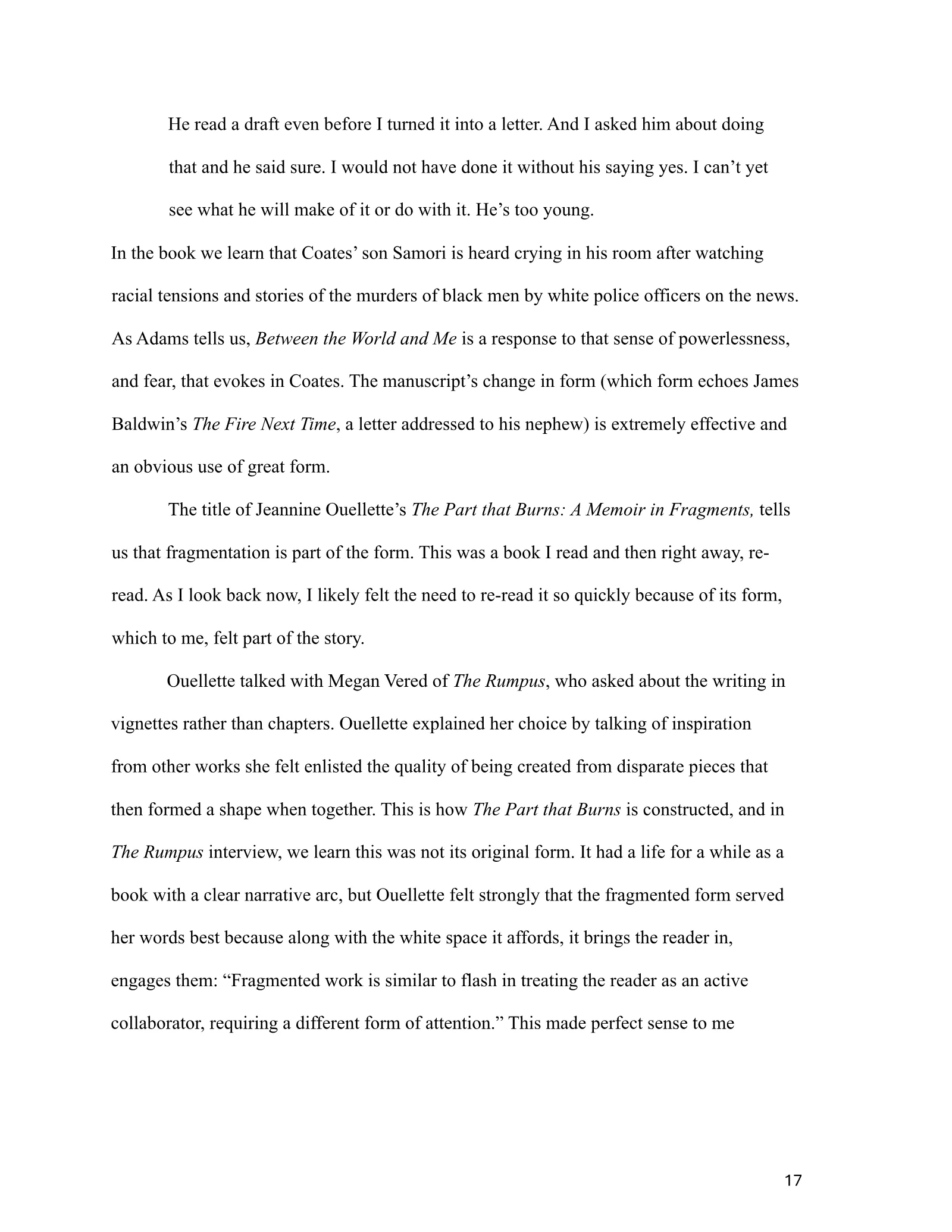 Page 17 of Organization in Memoir